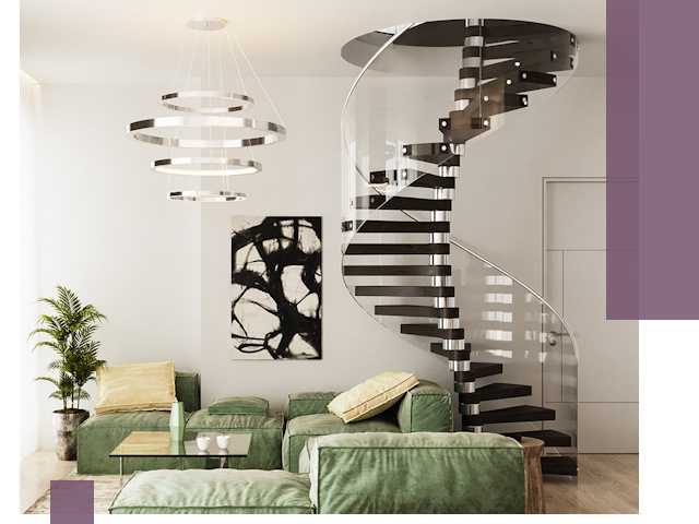 Лестницы для двухуровневой квартиры в Минеральных Воде — изготовление и монтаж