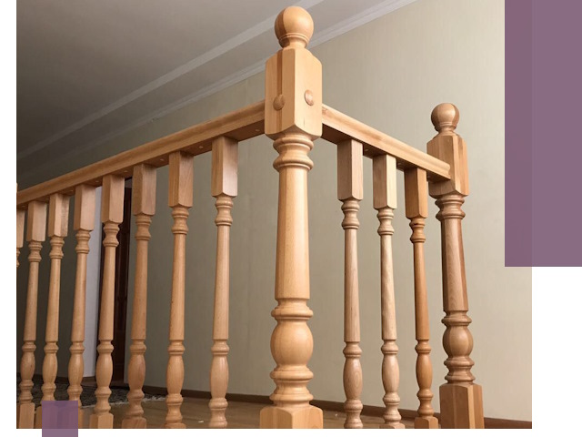 Деревянные перила на заказ в Минеральных Воде: монтаж и изготовление