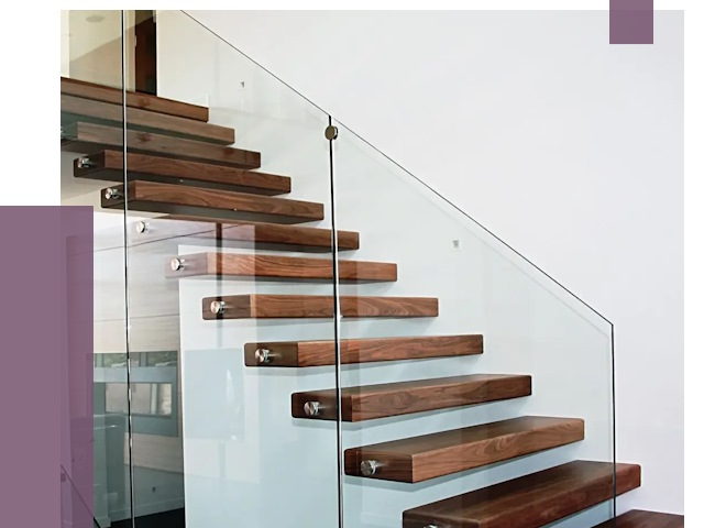 Стеклянные перила для лестницы в Минеральных Воде от 15019 руб.