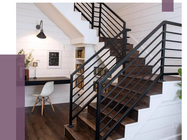 Перила для лестницы в доме в Минеральных Воде от 7510 руб. — ПРОЛЁТ-Мнр