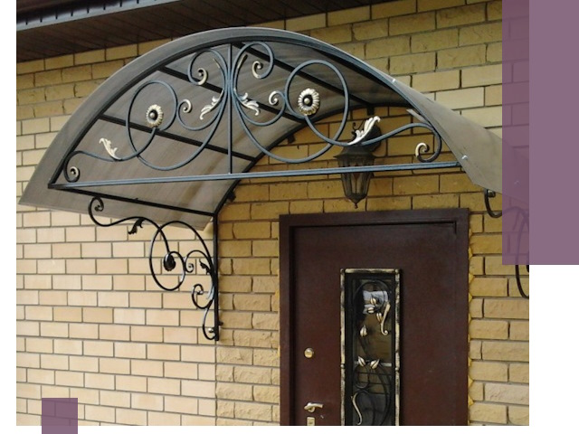 Изготовление козырьков из металла под ключ в Минеральных Воде