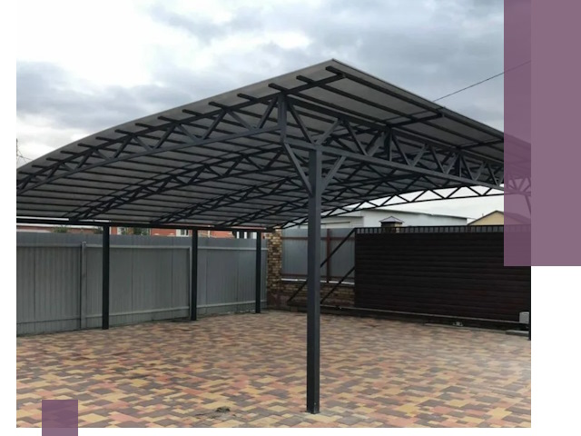 Недорогие навесы под ключ в Минеральных Воде — изготовление и монтаж