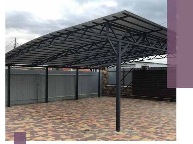 Металлические навесы под ключ в Минеральных Воде — изготовление и монтаж