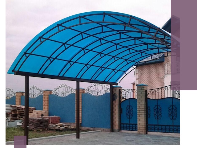Арочные навесы под ключ в Минеральных Воде — изготовление и монтаж