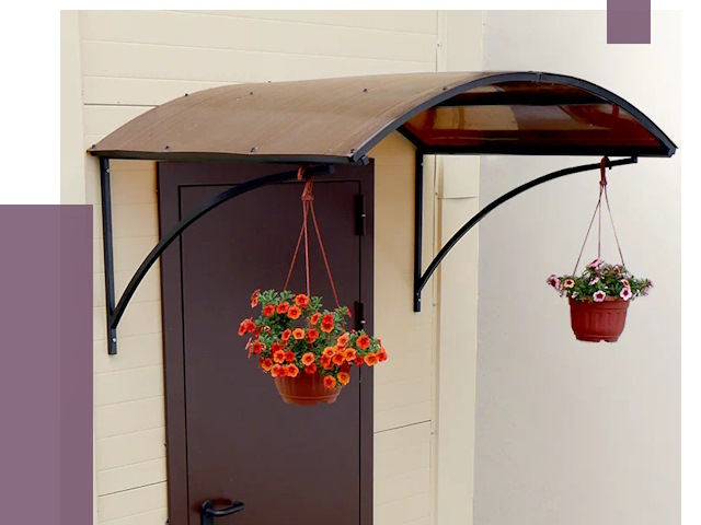 Козырьки над входом в Минеральных Воде от 15019 руб.  | ПРОЛЁТ-Мнр