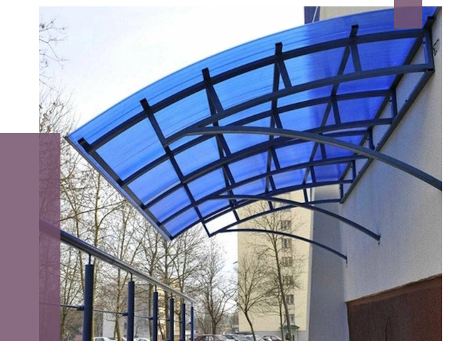 Козырьки из поликарбоната в Минеральных Воде от 4350 руб. под ключ | ПРОЛЁТ-Мнр