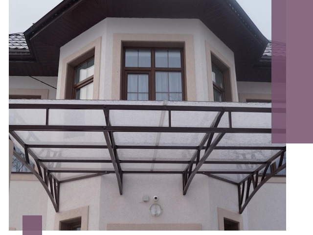 Козырьки из поликарбоната под ключ в Минеральных Воде