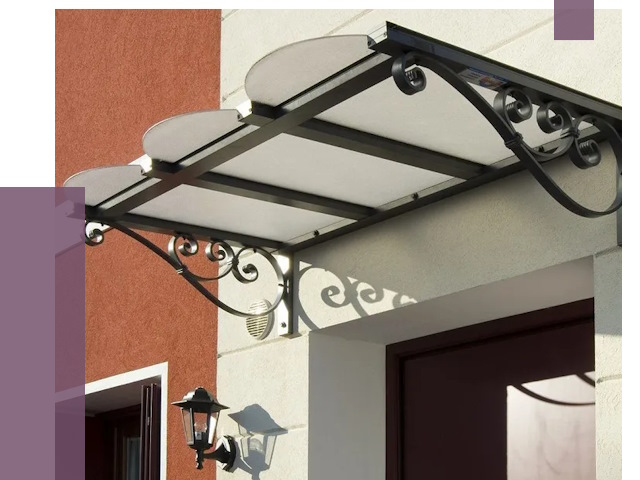 Односкатные козырьки в Минеральных Воде от 8494 руб.  | ПРОЛЁТ-Мнр